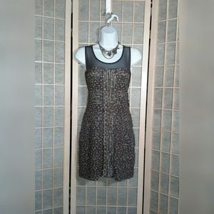 FREE PEOPLE DRESS SHEER BODYCON PETITE SMALL